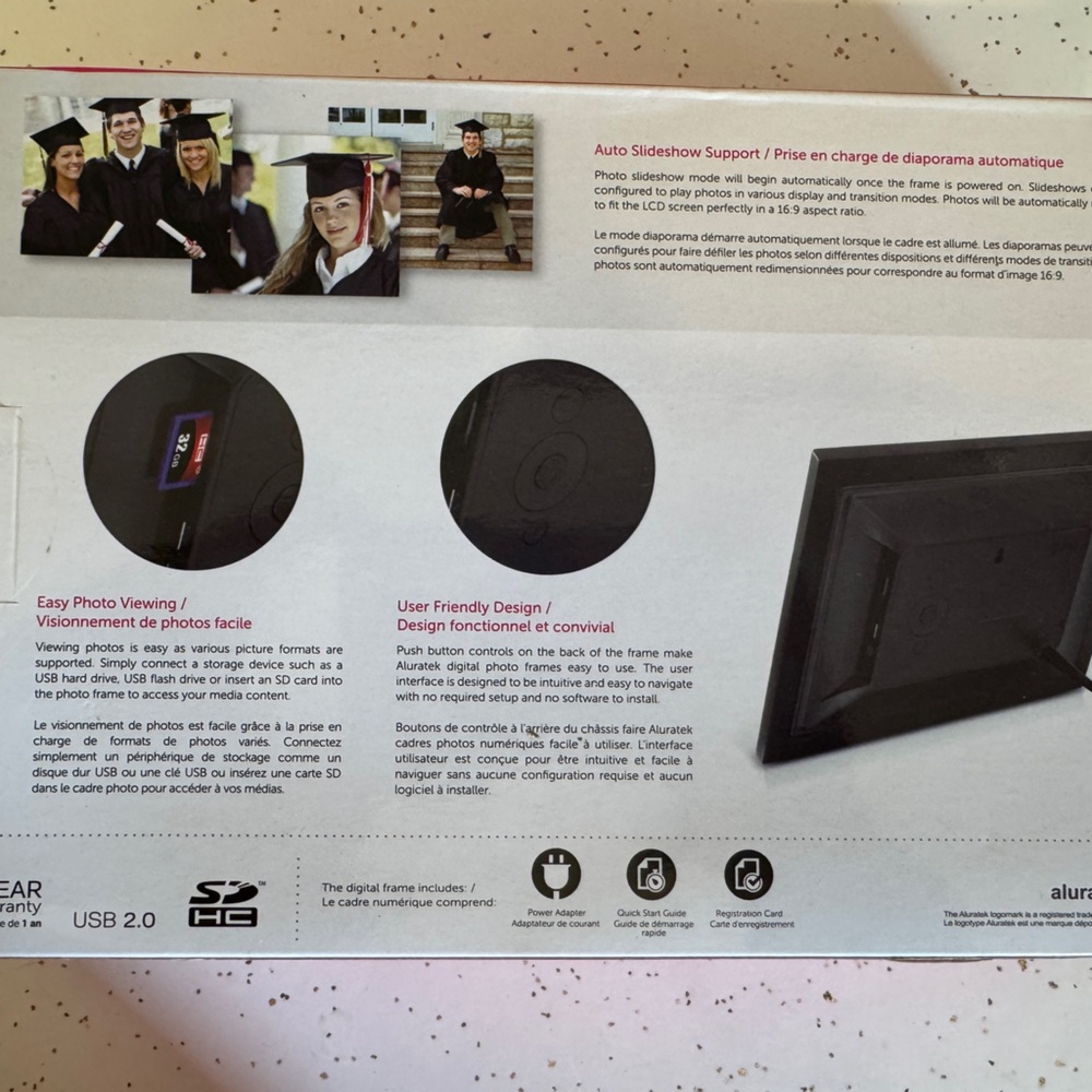 Black Digital Photo Frame - Picture 2 of 5
